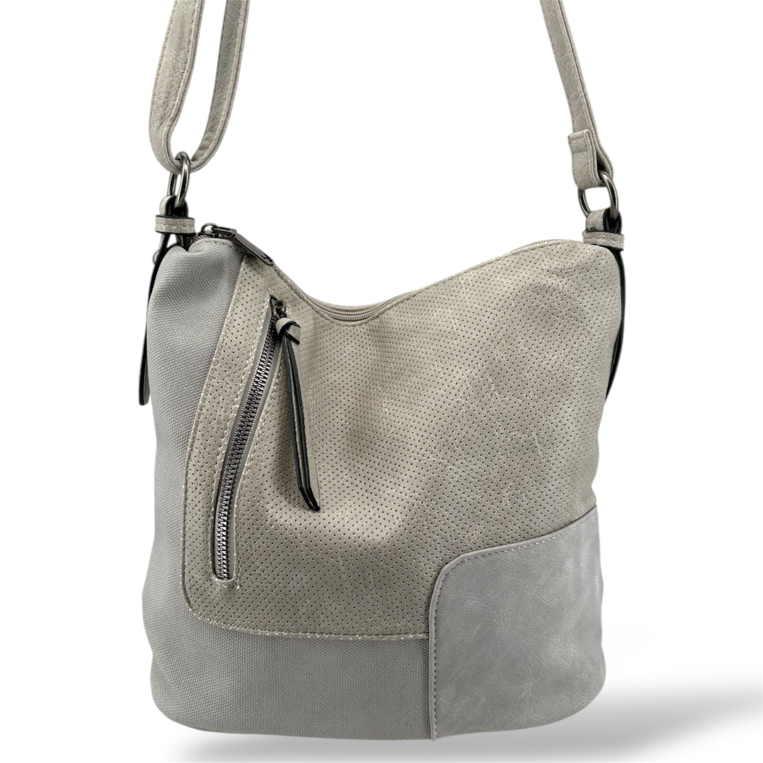 7355 - Patch Design Vegan Hobo Bag - 8 Colors NEW