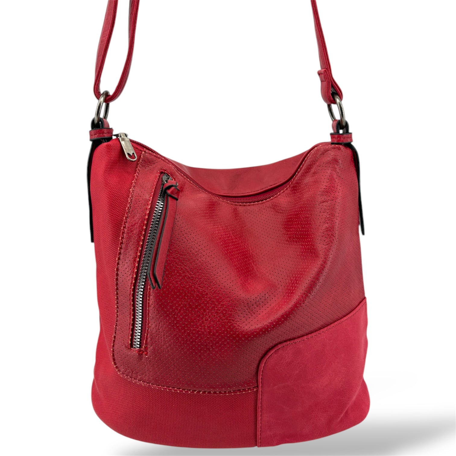 7355 - Patch Design Vegan Hobo Bag - 8 Colors NEW