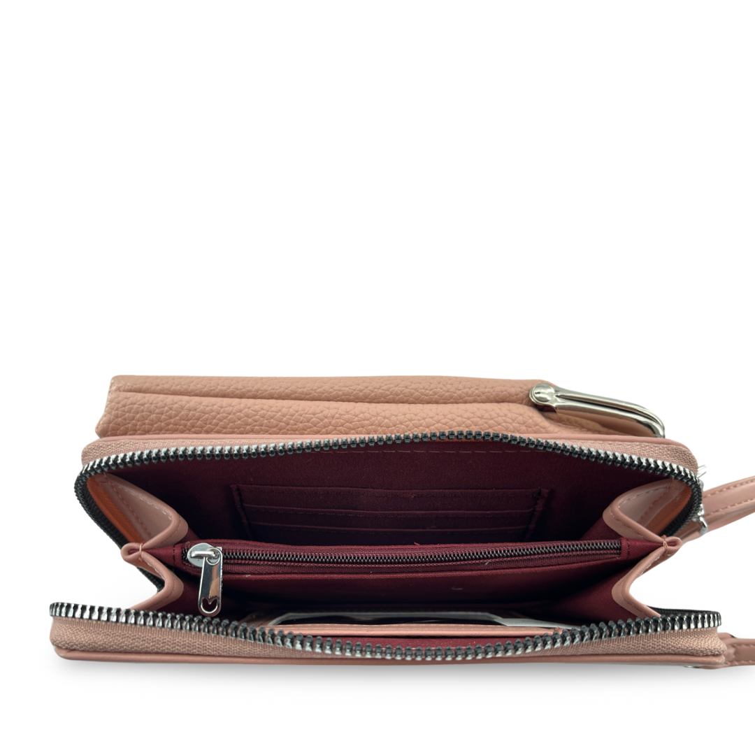 WD-08 - Darling‘s Double Side Wallet + Pouch / Crossbody With Strap - 5 Colors