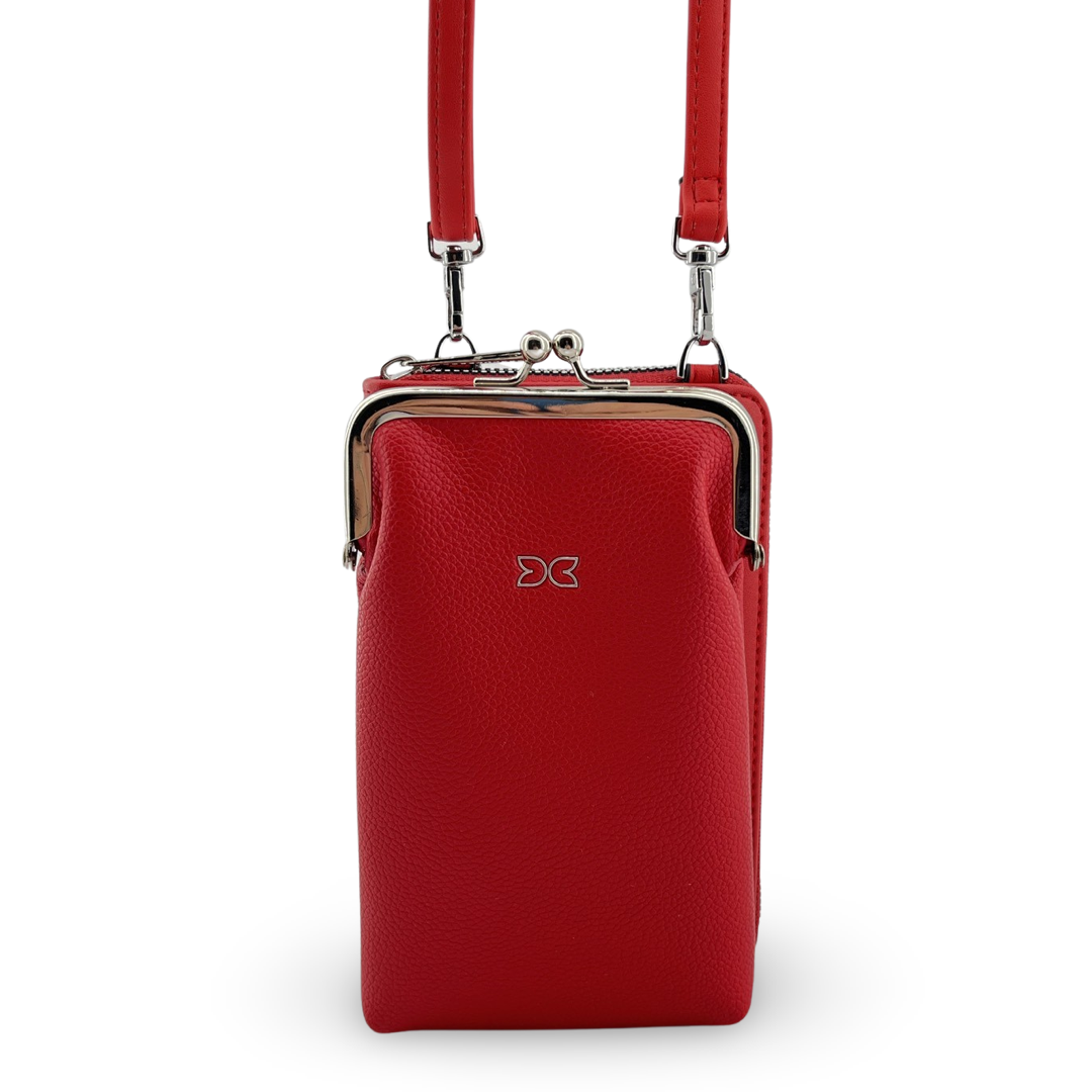 WD-08 - Darling‘s Double Side Wallet + Pouch / Crossbody With Strap - 5 Colors