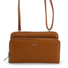 WD-02 - Darling's Double Zipper Wallet / Crossbody With Strap - 5 Colors