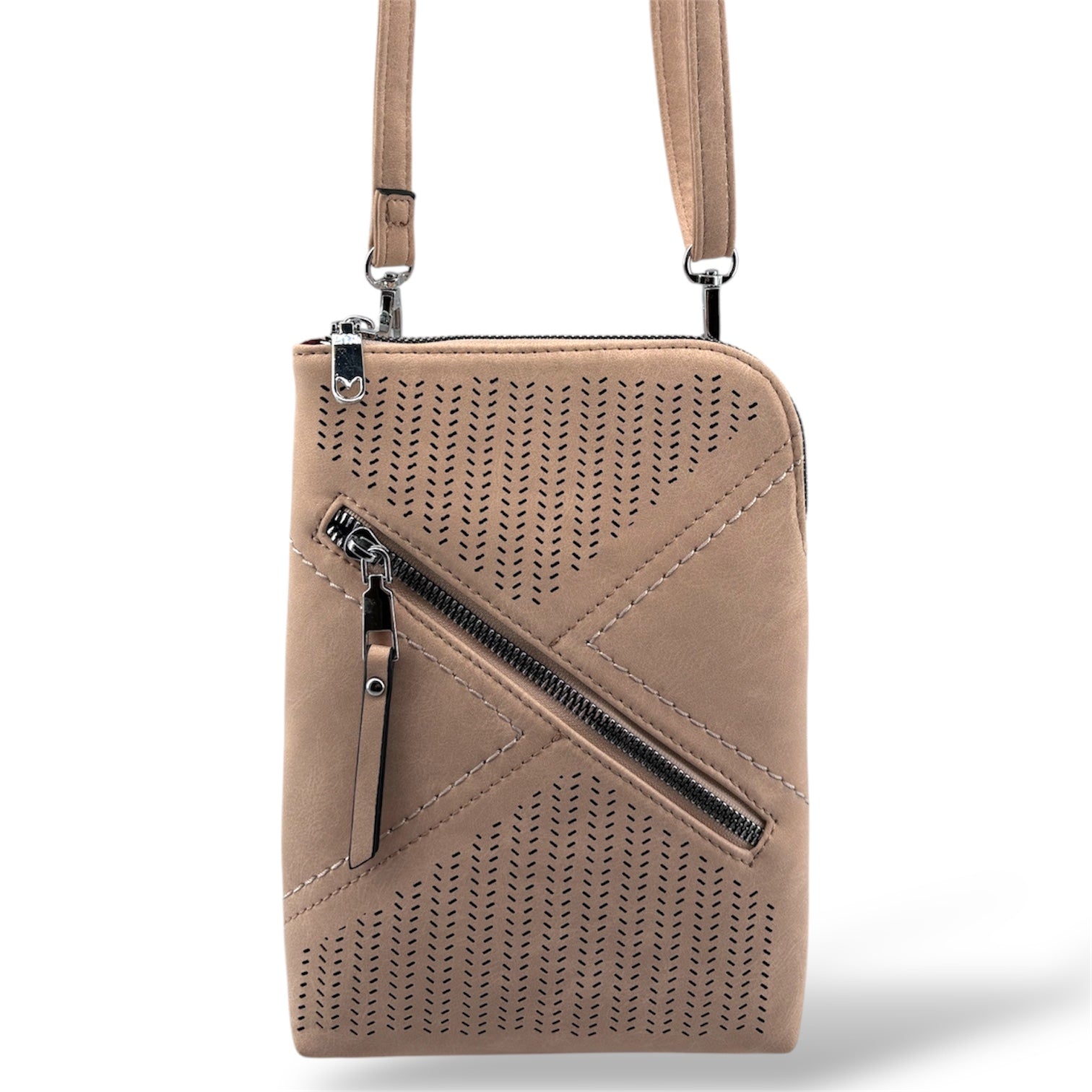 8023 - Suede Design CrossBody Bag - Large - 12 Color NEW