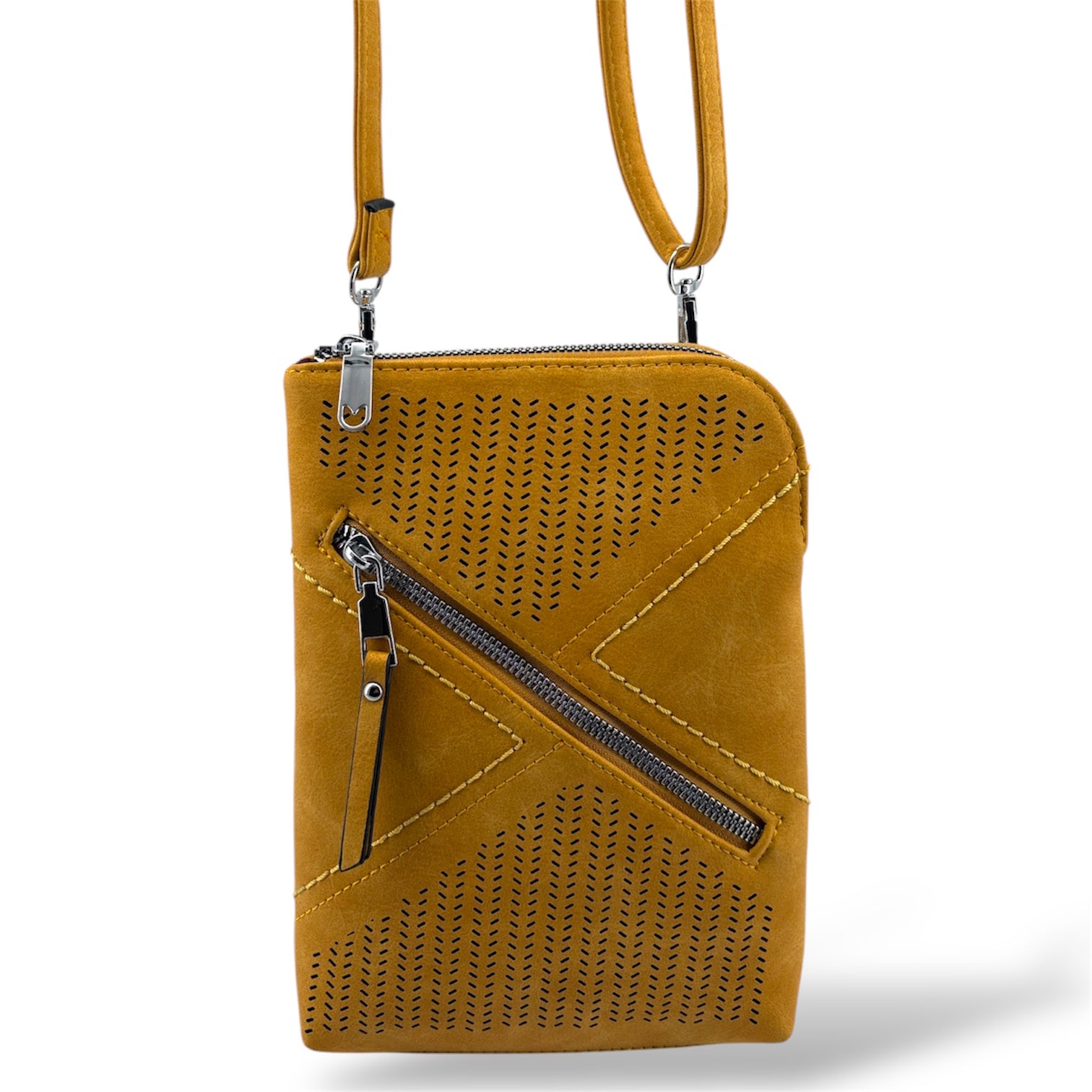 8023 - Suede Design CrossBody Bag - Large - 12 Color NEW