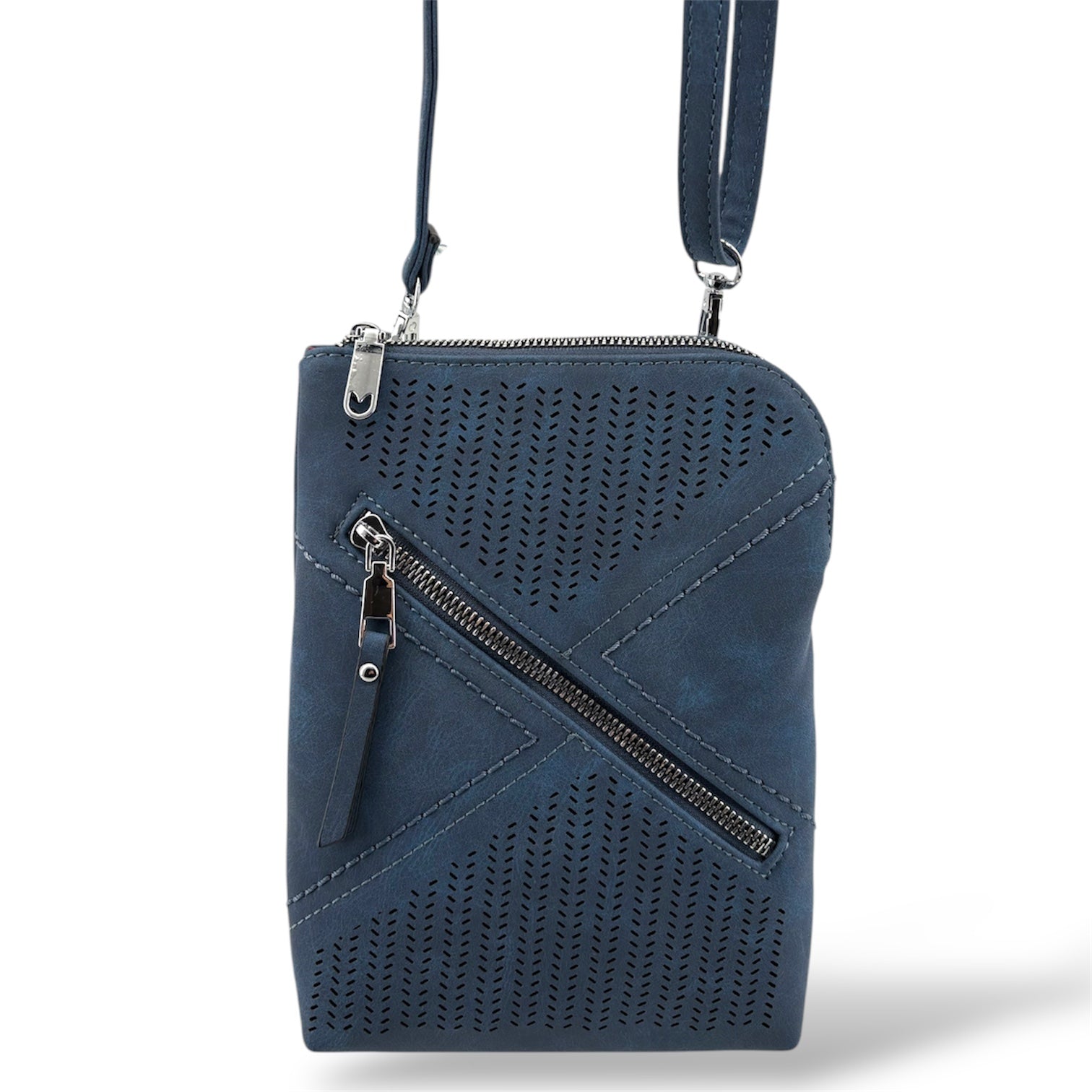 8023 - Suede Design CrossBody Bag - Large - 12 Color NEW