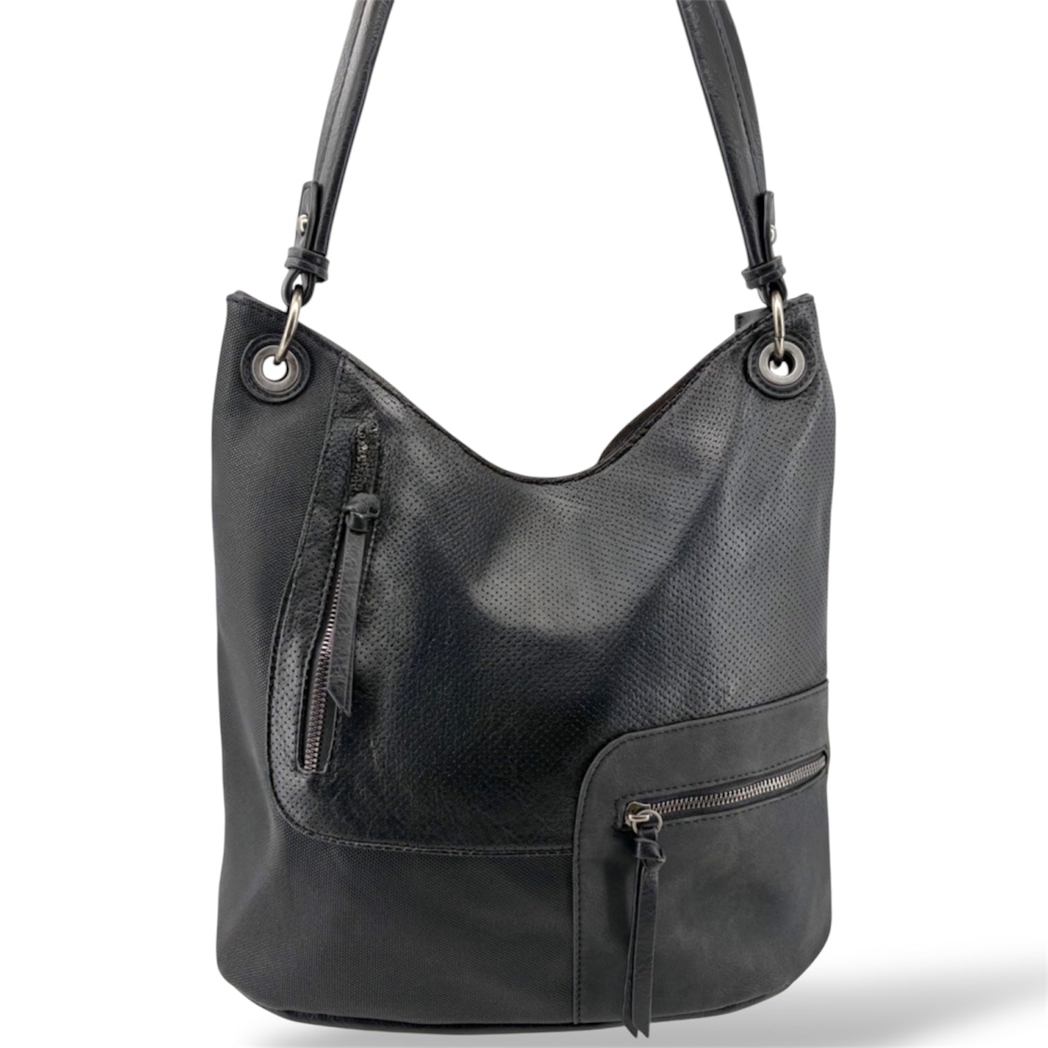 YD-7358 - Patch Design Hob Shoulder Bag - 8 color