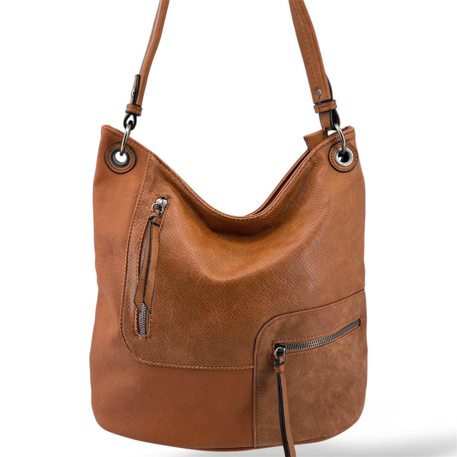YD-7358 - Patch Design Hob Shoulder Bag - 8 color
