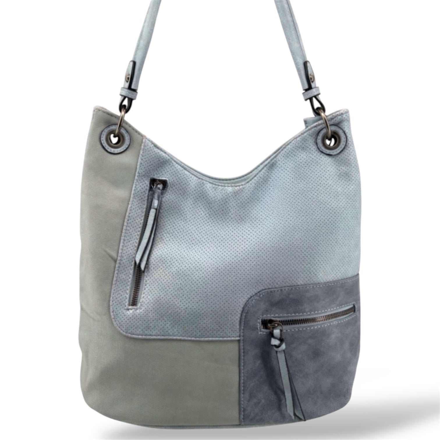 YD-7358 - Patch Design Hob Shoulder Bag - 8 color