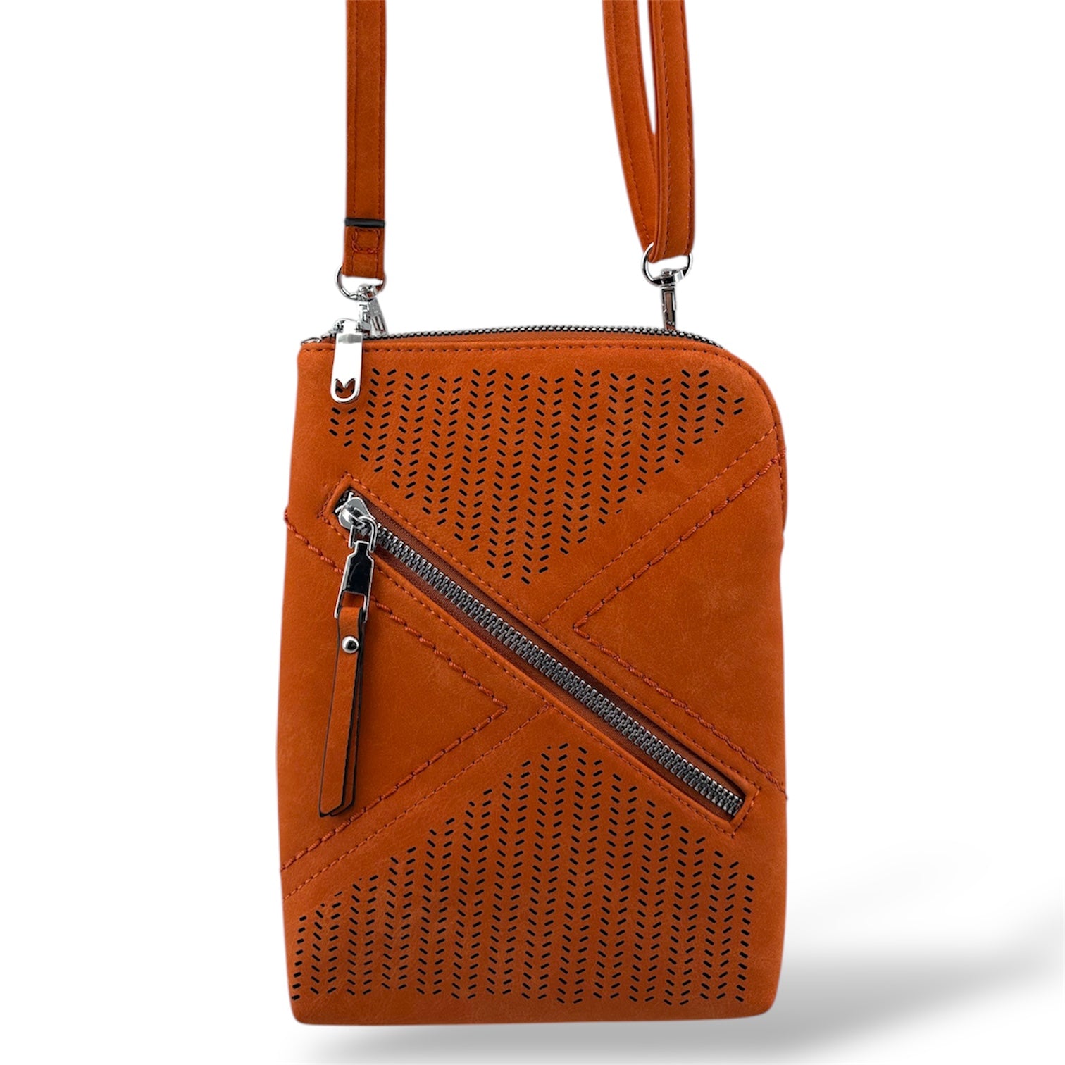 8023 - Suede Design CrossBody Bag - Large - 12 Color NEW