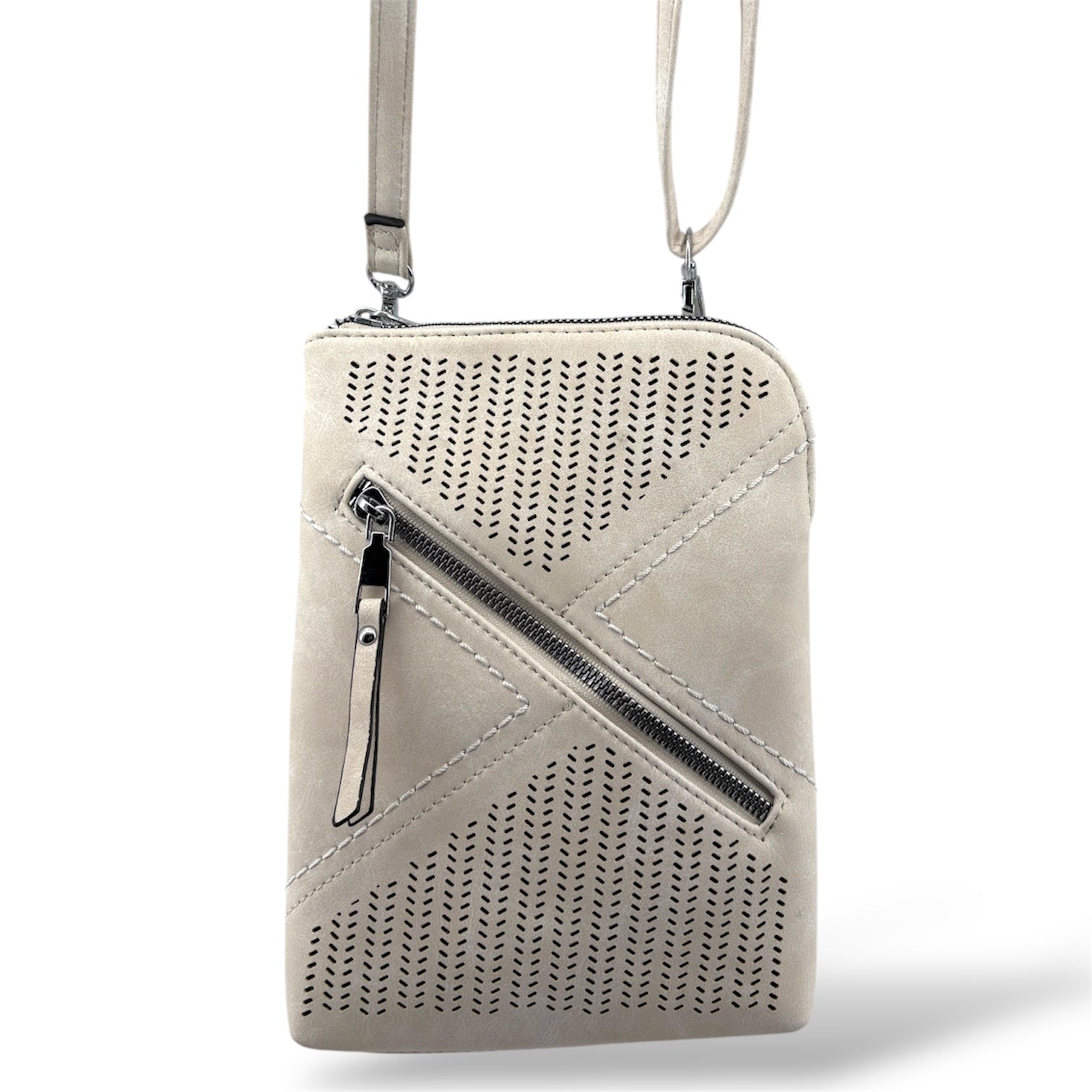 8023 - Suede Design CrossBody Bag - Large - 12 Color NEW