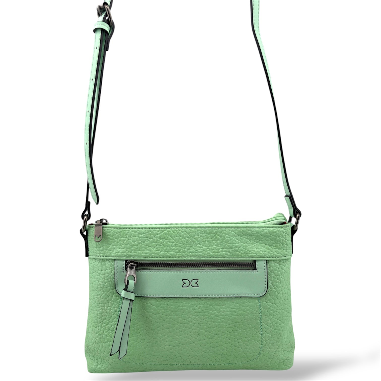 YD-9550 - Vegan Leather Flat Crossbody Bag - 9 Colors