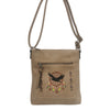 CD-7927 - Native Design Vegan Leather Flat Shoulder Bag - 6 Colors