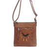 CD-7927 - Native Design Vegan Leather Flat Shoulder Bag - 6 Colors
