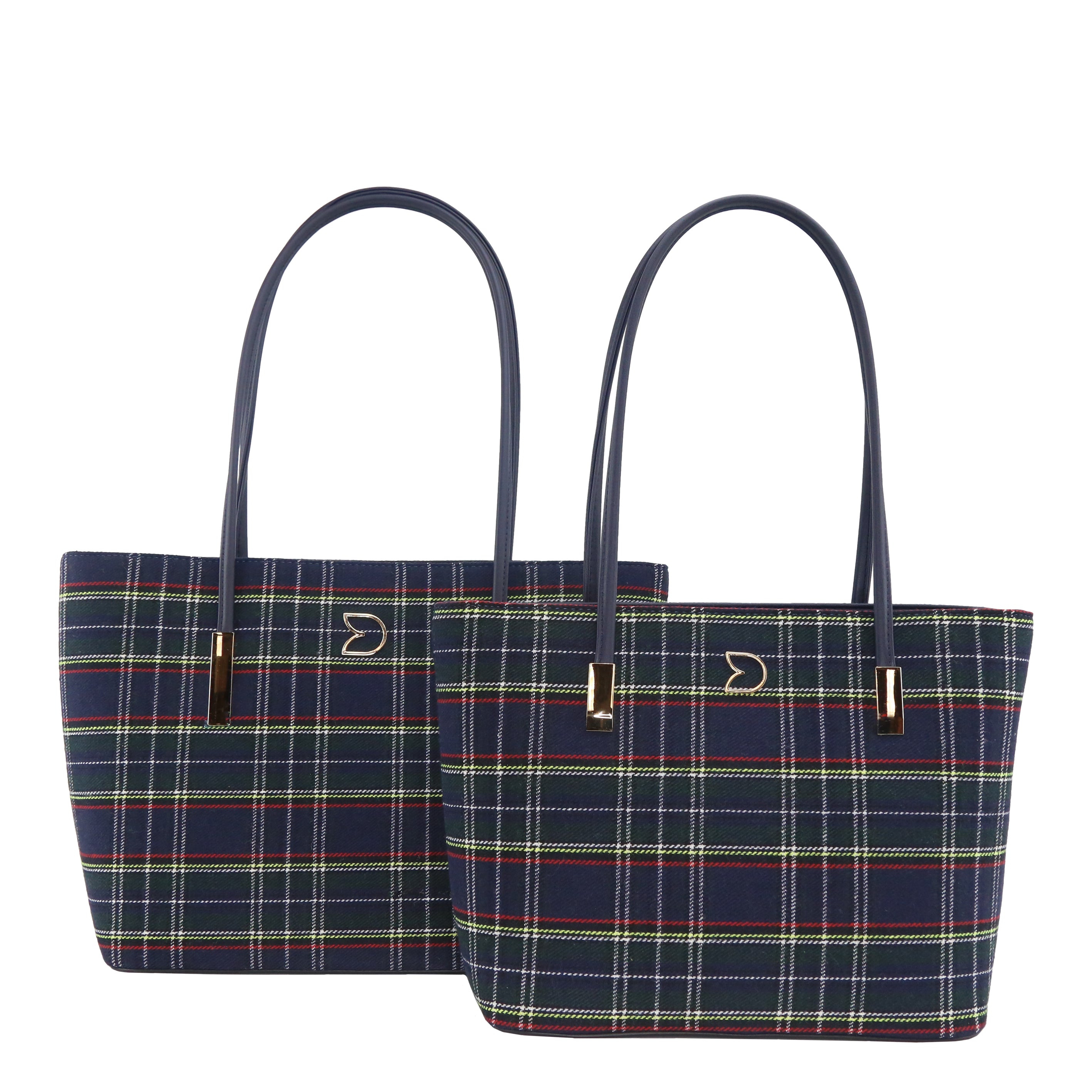 GS-788SC - Scottish Plaid Style 2 Bags Set - 4 Colors