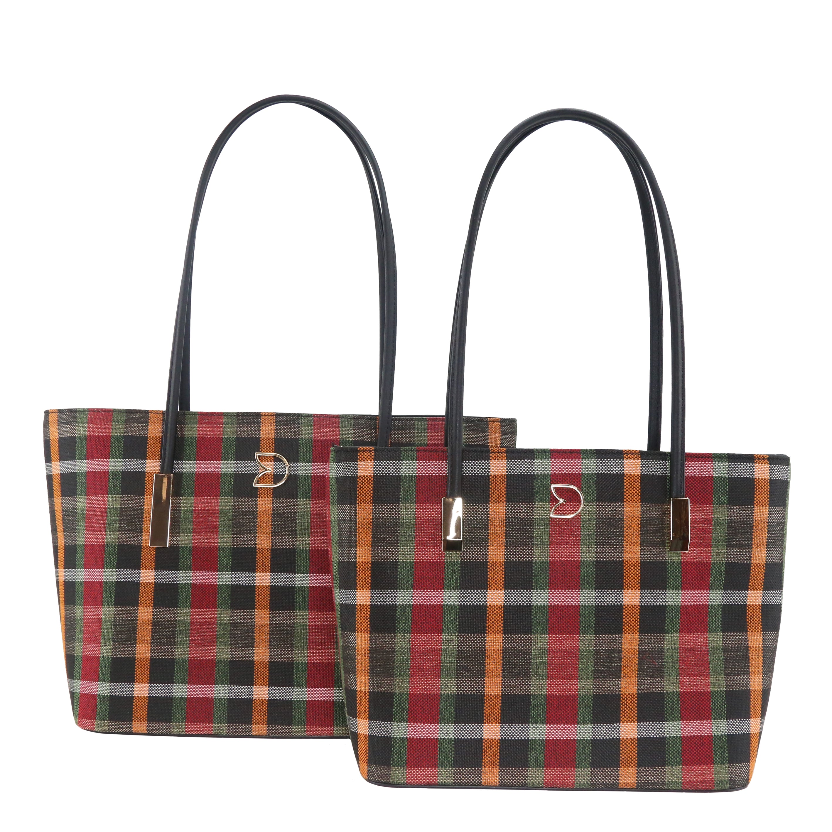 GS-788SK - New Plaid Mix Style 2 Bags Set - 4 Colors