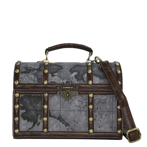 HAM-9709 - Treasure Chest Shoulder Bag - 2 Colors