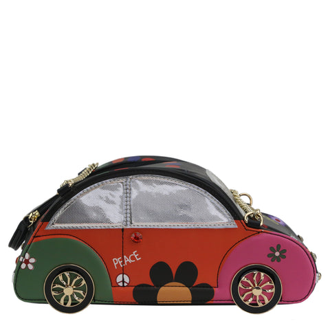 HAM-1854 Whimsical VW Beetle Design Handbag - 3 Colors