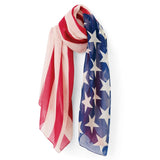 SAB02 - United States Flag Pattern Oblong Scarf