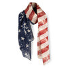 SAB02 -  Stars & Stripes Pattern Oblong Scarf - Crackle