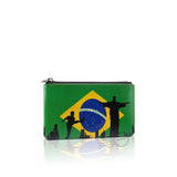 WTT803 - Leather Coin Purse - Brazil Flag