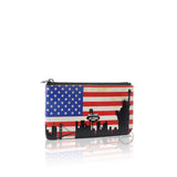 WTT803 - Leather Coin Purse - United States Flag