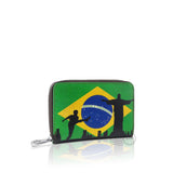 WTT902 - Leather Wallet - Medium - Brazil Flag