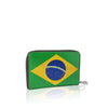 WTT902 - Leather Wallet - Medium - Brazil Flag