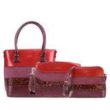 YD-6065 - Darling Serpent Bucket Handbag - 3 Bag Set