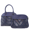 YD-7578 - Chevron Pattern Handbag & Shoulder Bag - 2 Bag Set - 5 Colors