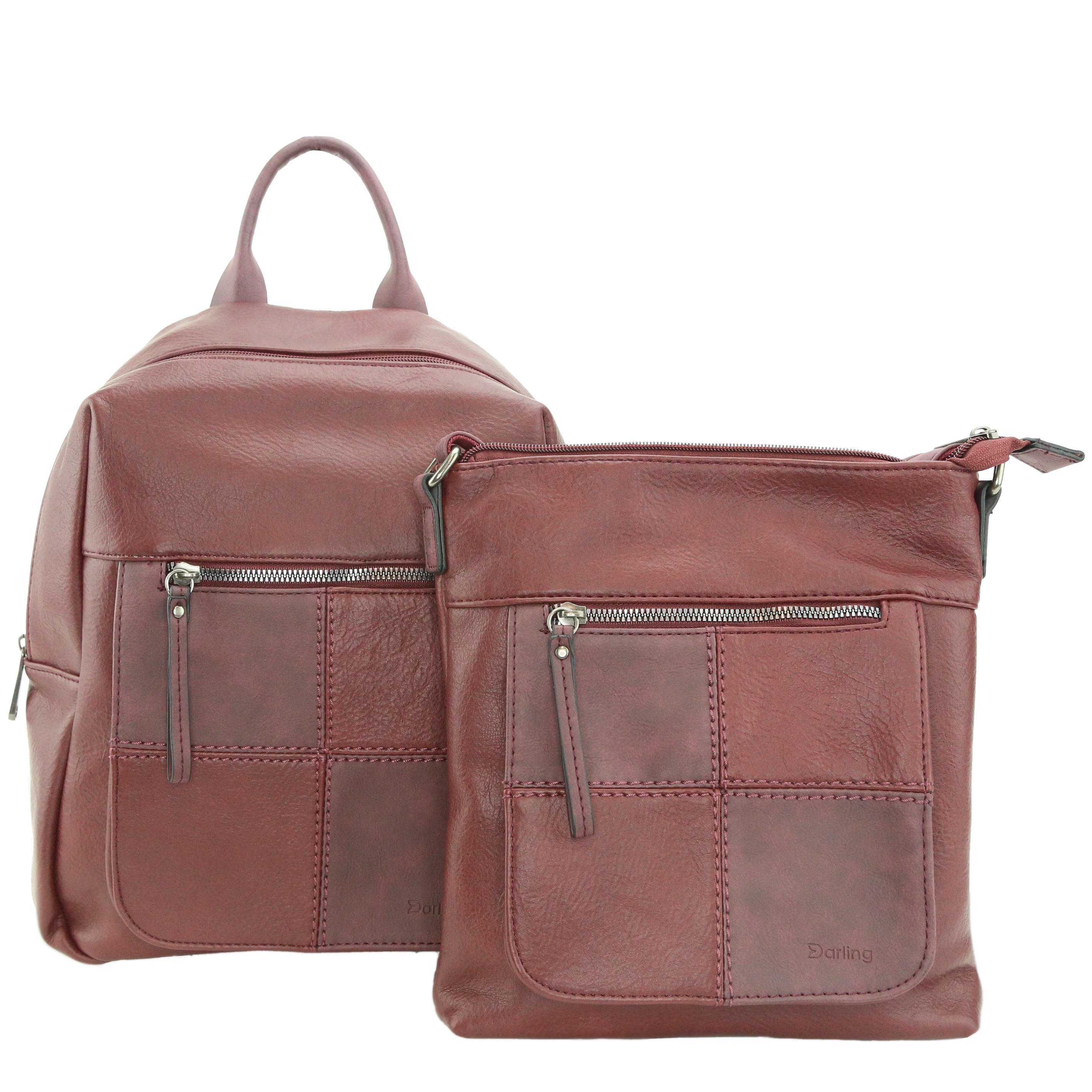 YD-7718 - Darling Patchwork 2 Bag Set - 3 Colors