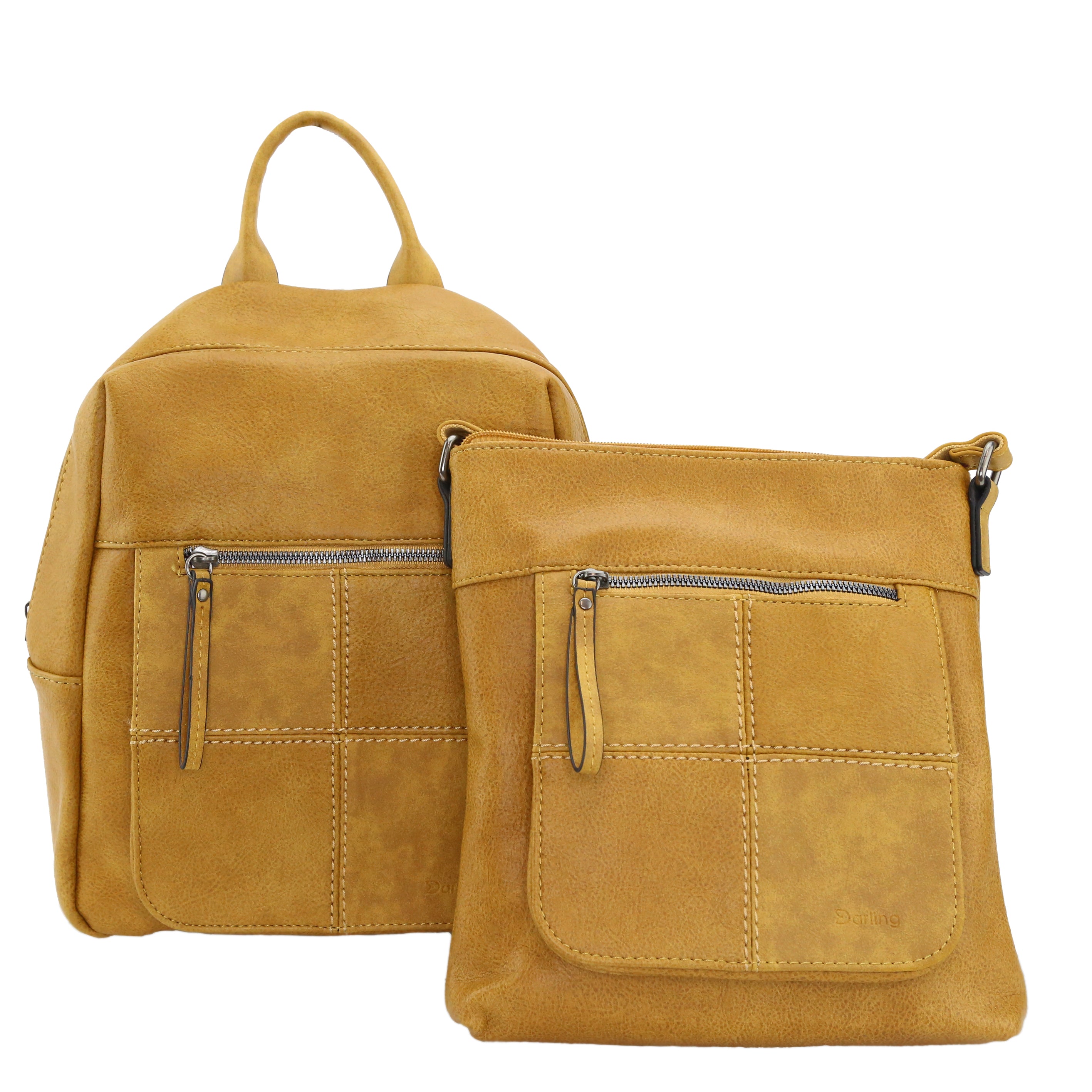 YD-7718 - Darling Patchwork 2 Bag Set - 3 Colors