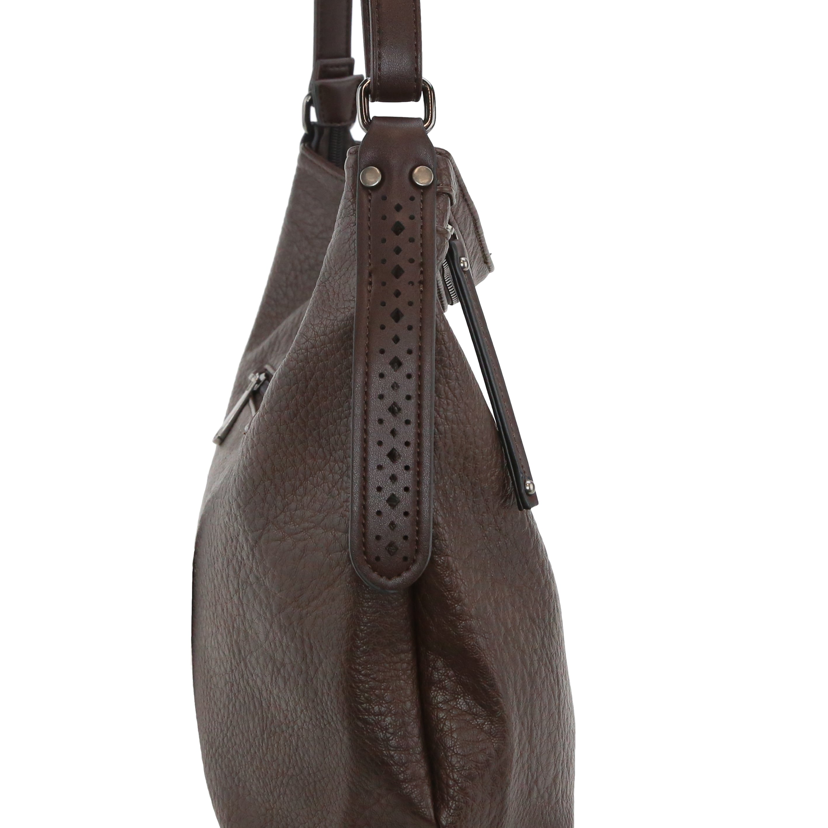 YD-7938 - Vegan Leather Hobo Shoulder Bag - 9 Colors