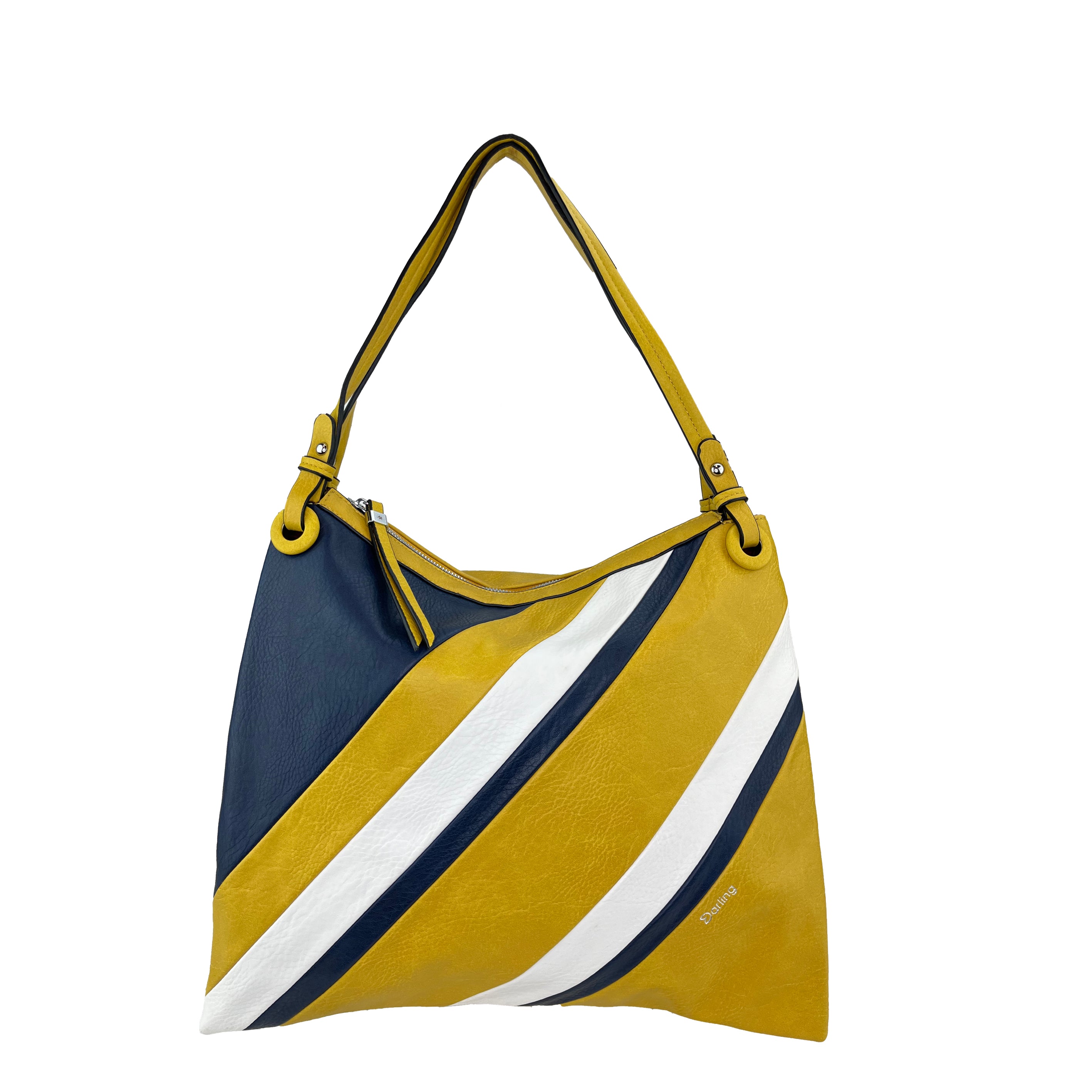 YD-7984 - Strip Multi Color Shoulder Bag - 5 Colors