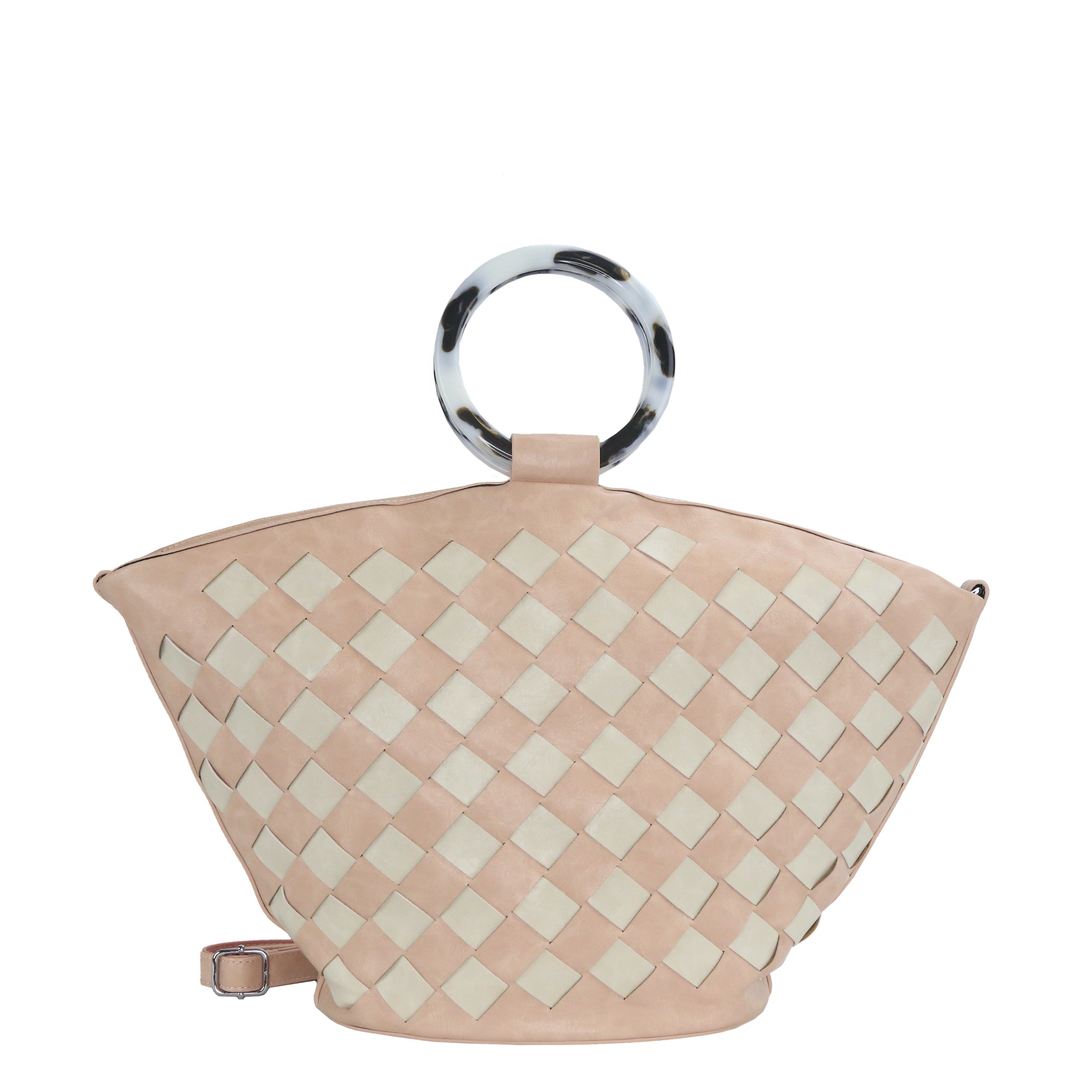 YD-7376 - Darling Elegant Weave Handbag - 7 Colors