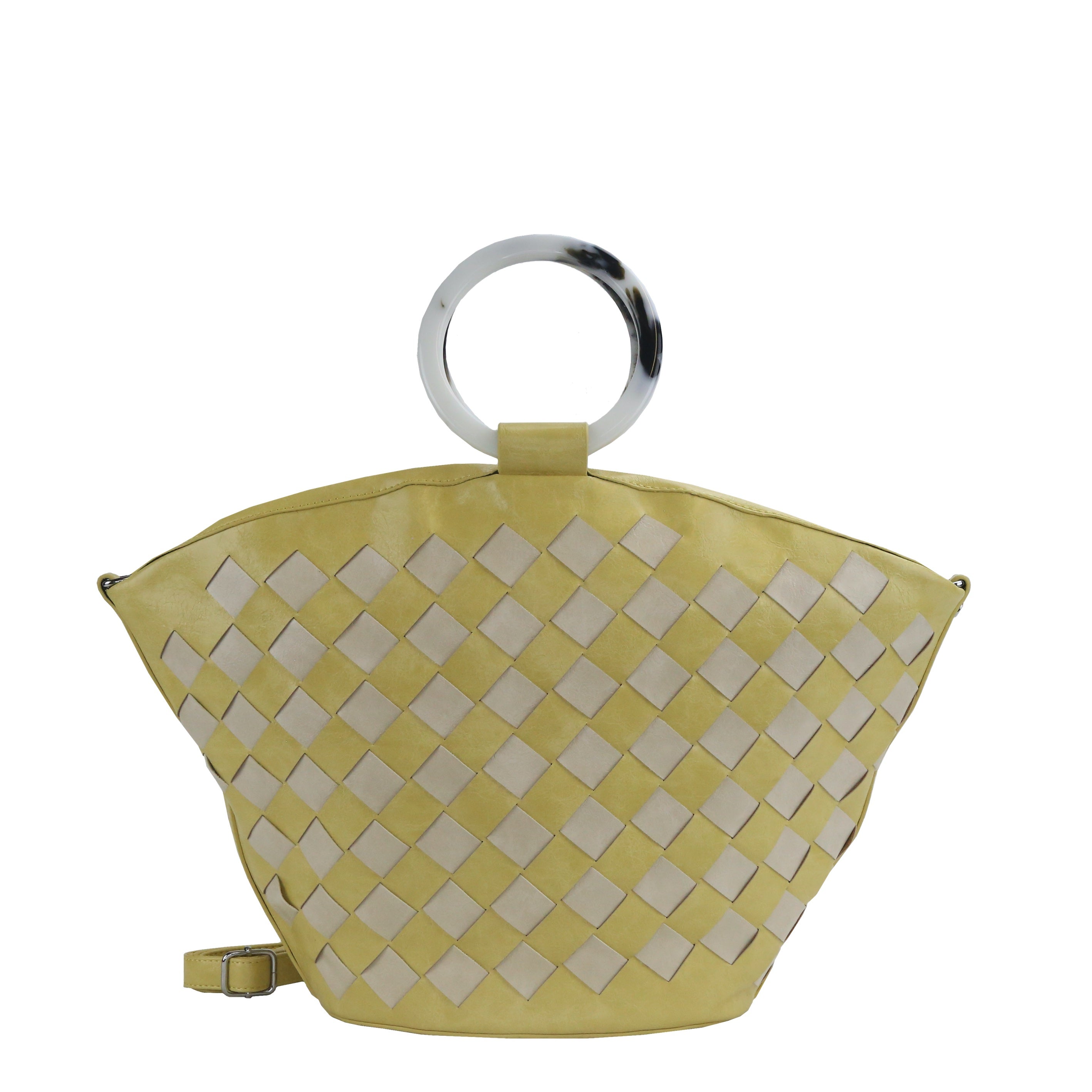 YD-7376 - Darling Elegant Weave Handbag - 7 Colors